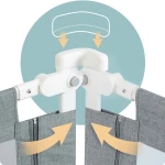 Barierka ochronna do łóżka zabezpieczająca bramka blokada 160 cm Nukido NK-227 szara