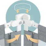 Barierka ochronna do łóżka zabezpieczająca bramka blokada 200 cm Nukido NK-227 szara