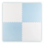 Duża mata piankowa edukacyjna puzzle Ricokids niebiesko-biała