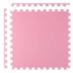Duża mata piankowa edukacyjna puzzle Ricokids różowo-biała