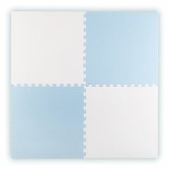 Duża mata piankowa puzzle Ricokids 60x60 cm 4 szt. niebiesko-biała
