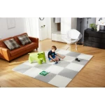 Duża mata piankowa, puzzle Ricokids 60x60cm 4 szt białe i szare 
