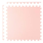 Duża mata piankowa puzzle Ricokids 60x60 cm 4 szt. brzoskwiniowo-biała