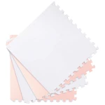 Duża mata piankowa puzzle Ricokids 60x60 cm 4 szt. brzoskwiniowo-biała