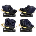 Fotelik samochodowy Nukido Aero Line czarno-granatowy 0-36 kg ISOFIX