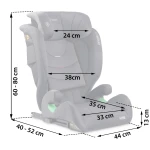 Fotelik samochodowy Nukido Louis Soft szary15-36 kg ISOFIX