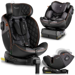 Fotelik samochodowy Nukido Prestige Line czarno-szary 0-36 kg ISOFIX