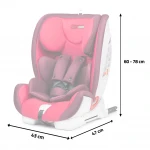 Fotelik samochodowy Ricokids RENO czerwony 9-36 kg ISOFIX