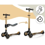 Hulajnoga trójkołowa dla dzieci balansowa siedzisko Nukido Flippo - złota