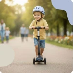 Hulajnoga trójkołowa dla dzieci balansowa siedzisko Nukido Flippo - czarna