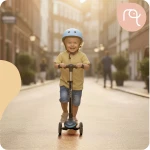 Hulajnoga trójkołowa dla dzieci balansowa siedzisko Nukido Flippo - czarna