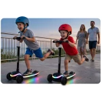 Hulajnoga trójkołowa dla dzieci balansowa LED Ricokids Leddi - czarna