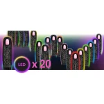 Hulajnoga trójkołowa dla dzieci balansowa LED Ricokids Leddi - czarno-różowa