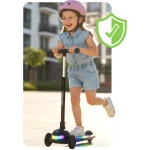 Hulajnoga trójkołowa dla dzieci balansowa LED Ricokids Glowi - czarna