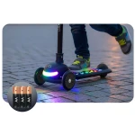 Hulajnoga trójkołowa dla dzieci balansowa LED Ricokids Glowi - czarna