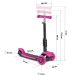 Hulajnoga trójkołowa Ricokids Buggy - różowa