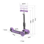 Hulajnoga trójkołowa Ricokids Buggy - fioletowa