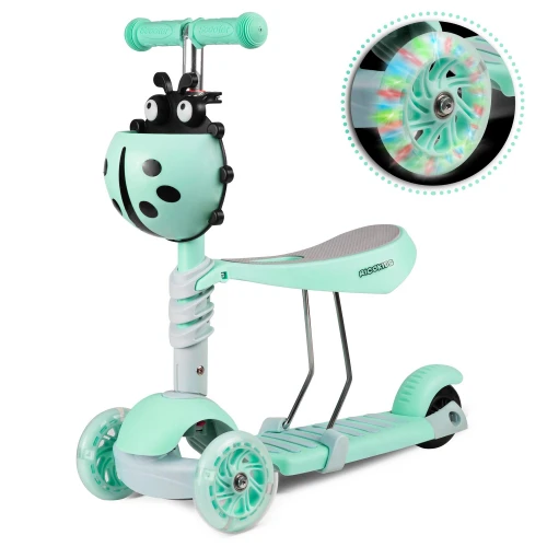 Hulajnoga trójkołowa Ricokids Buggy - miętowa