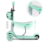 Hulajnoga trójkołowa Ricokids Buggy - miętowa