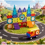 Klocki magnetyczne edukacyjne konstrukcyjne 71 szt RK-782 Ricokids