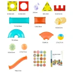 Klocki magnetyczne edukacyjne konstrukcyjne z podświetleniem RK-763 Ricokids 110 szt