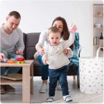 Kosz na zabawki Ricokids - biały w gwiazdki 