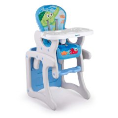 Krzesełko do karmienia dla dzieci 3W1 Ricokids Teri szaro - niebieskie