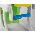 Krzesełko do karmienia dla dzieci 3W1 Ricokids Teri szaro - pomarańczowe