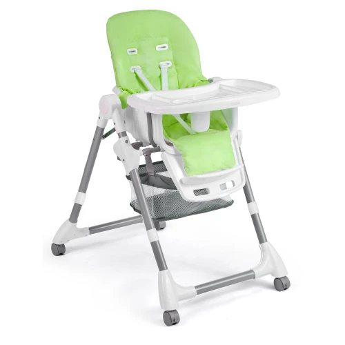 Krzesełko do karmienia ze stolikiem Ricokids SIMO zielone + gratis koszyczek