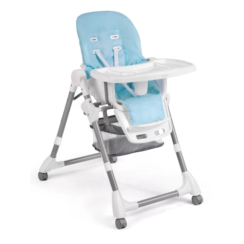 Krzesełko do karmienia ze stolikiem Ricokids SIMO niebieskie + gratis koszyczek
