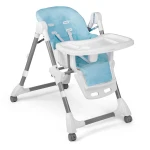 Krzesełko do karmienia ze stolikiem Ricokids SIMO niebieskie + gratis koszyczek