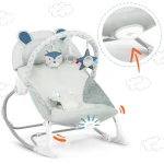 Leżaczek bujaczek z wibracją Ricokids - szary