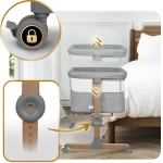 Łóżeczko dziecięce składane turystyczne dostawka + materac Nukido NK-243