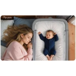 Łóżeczko dziecięce składane turystyczne dostawka + materac Nukido NK-243