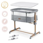 Łóżeczko dziecięce składane turystyczne dostawka + materac Nukido NK-243