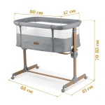 Łóżeczko dziecięce składane turystyczne dostawka + materac Nukido NK-243