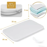 Łóżeczko dziecięce składane turystyczne dostawka + materac Nukido NK-243