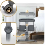 Łóżeczko dziecięce składane turystyczne dostawka + materac Nukido NK-243