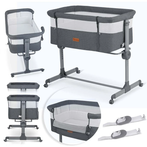 Łóżeczko dziecięce składane turystyczne dostawka + materac Nukido NK-243