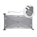 Łóżeczko turystyczne + materac + torba 125 x 65 x 78 cm RK-240 jasno szare