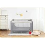 Łóżeczko turystyczne + materac + torba 125 x 65 x 78 cm RK-240 jasno szare