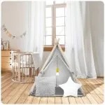 Namiot domek dla dzieci z lampką - szary 