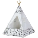 Namiot tipi dla dzieci + mata + poduszki - biały
