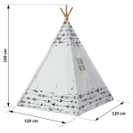 Namiot tipi dla dzieci + mata + poduszki - biały
