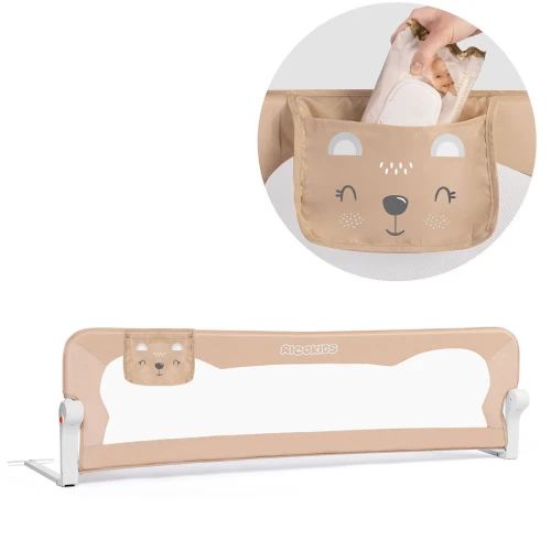 Barierka ochronna do łóżka 150x42x35cm Ricokids beżowa