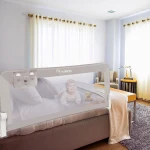 Osłona zabezpieczająca na łóżko 150 x 66 x 35 cm Nukido szara