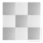 Duża mata piankowa puzzle biało-szara Ricokids 180x180cm 9szt