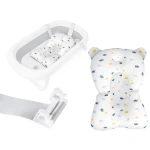 Poduszka do wanienki dla niemowląt wkładka do kąpieli Ricokids biało-niebieska