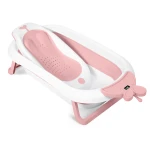 Wanienka dla niemowląt z termometrem RK-282 biało-różowa