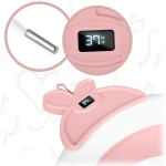 Wanienka dla niemowląt z termometrem RK-282 biało-różowa